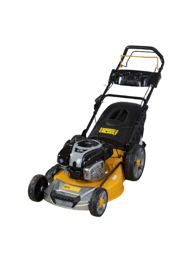 TRAITOOLS 4 In 1 Self Propelled Swivel Wheels Lawn Mower Yellow and Black 21 Inch CJ21G4IN1B750 - Image 3